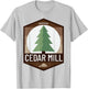 Cedar Mill Oregon OR Douglas Fir Tree Beaver Pine Badge T-Shirt - T-Shirt | Ash