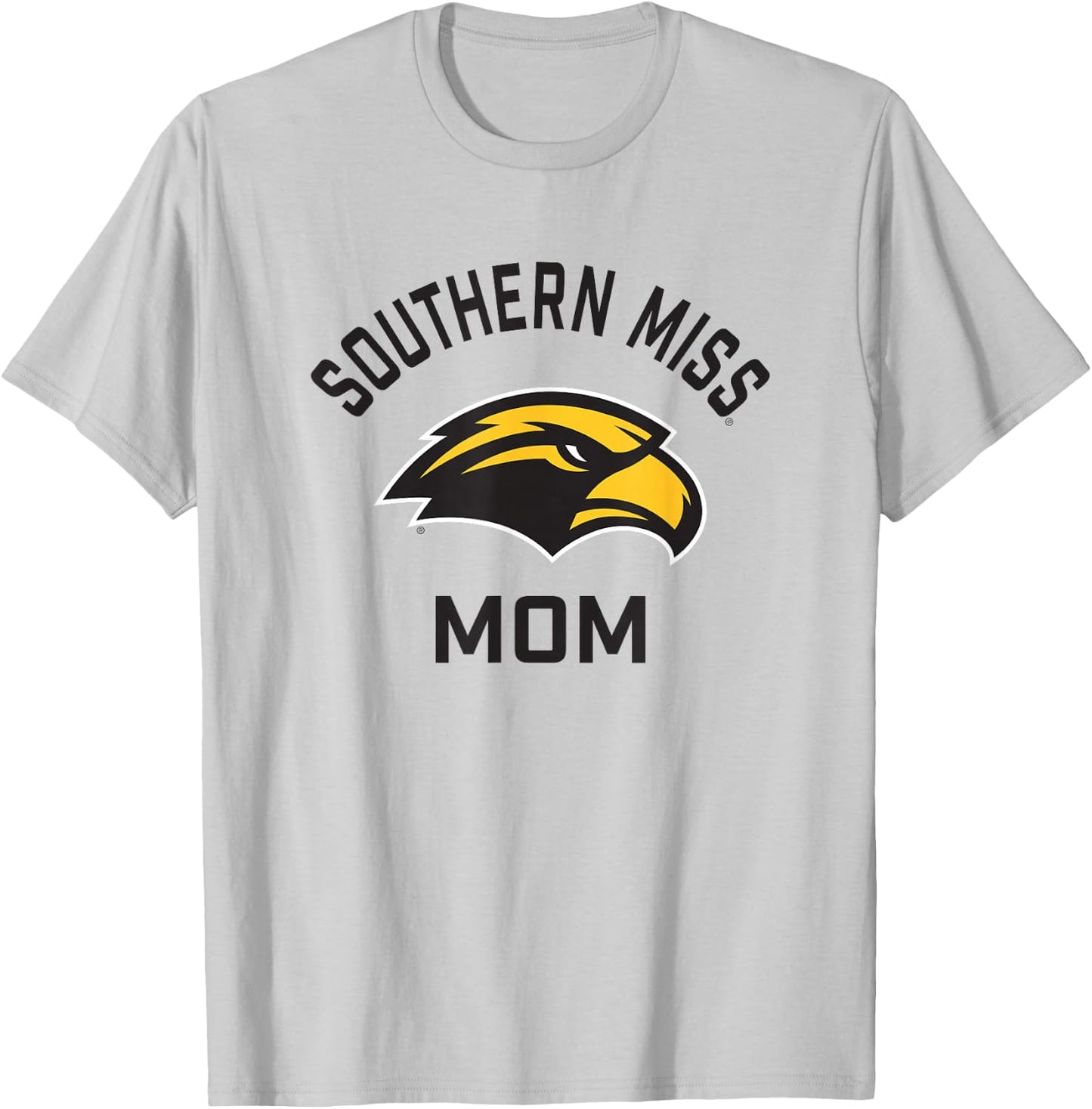 University of Southern Mississippi Golden Eagles Arched Mom T-Shirt - T-Shirt | Ash