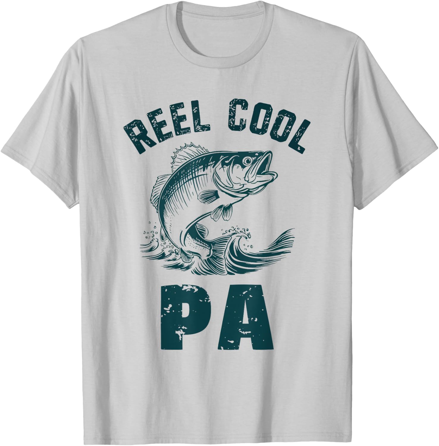 Reel Cool Pa Fishing Grandpa Vintage Style T-Shirt - T-Shirt | Ash