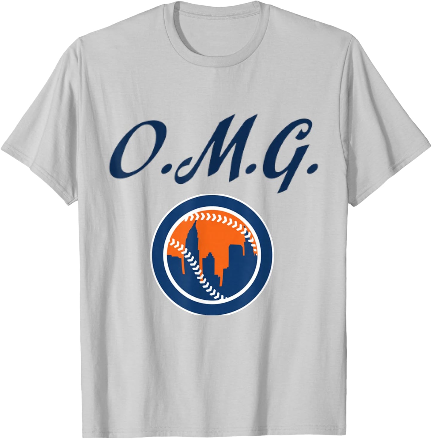 Baseball OMG T-Shirt - T-Shirt | Ash