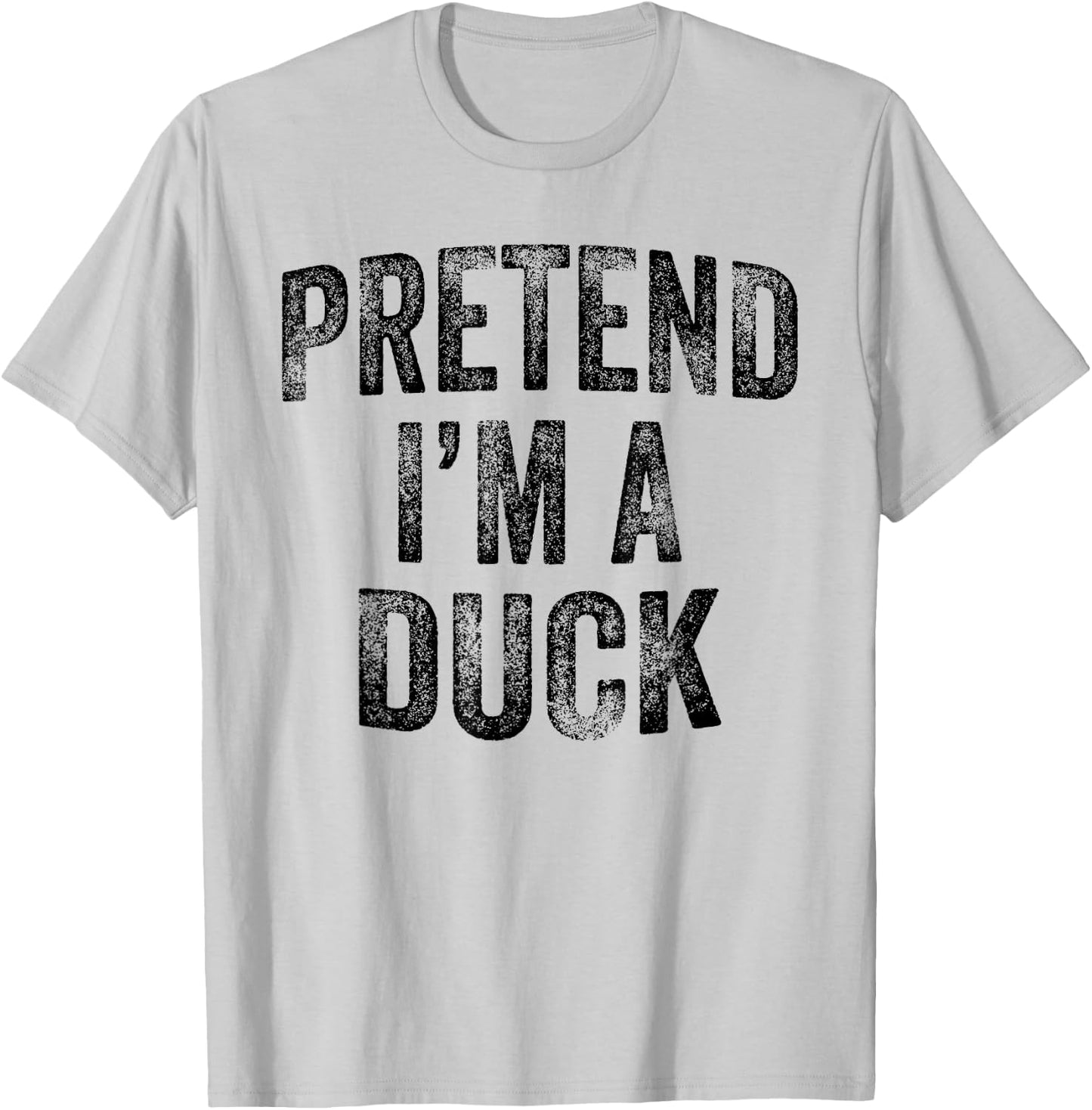 Pretend I'm A Duck Family Lazy Easy Halloween Party Costume T-Shirt - T-Shirt | Ash