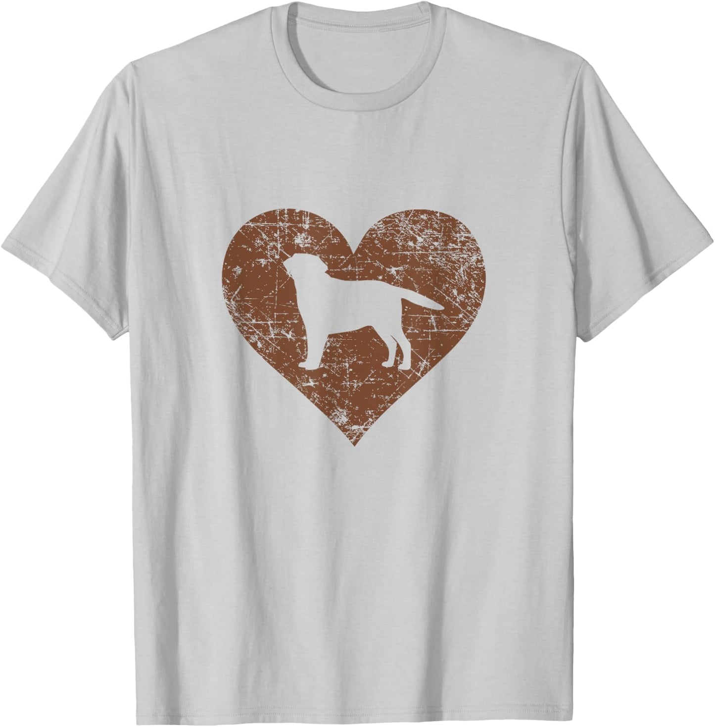 I Love Labrador Shirt Funny Cute Chocolate Dog Owner Gift T-Shirt - T-Shirt | Ash