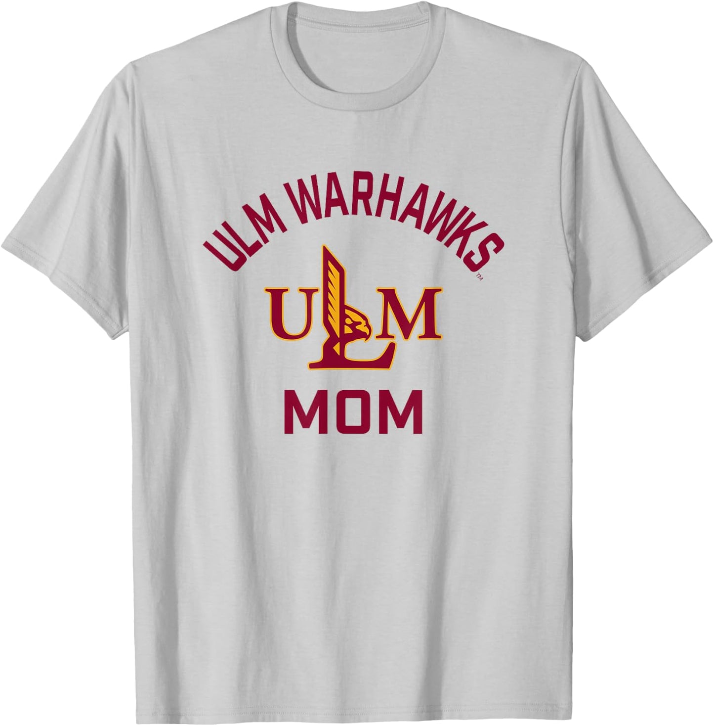 Louisiana Monroe ULM Warhawks Arched Mom T-Shirt - T-Shirt | Ash