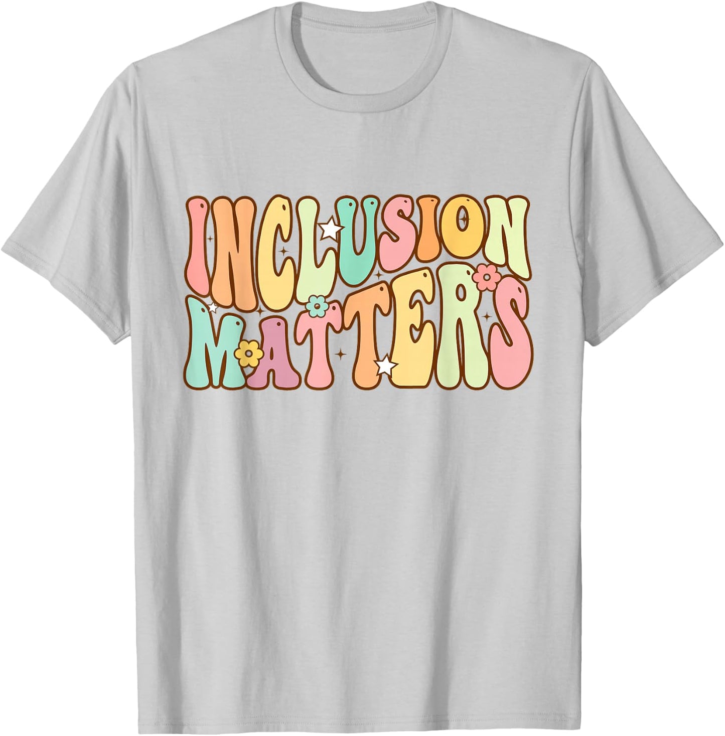 Inclusion Matters Special Education Autism Awareness Teacher T-Shirt - T-Shirt | Ash