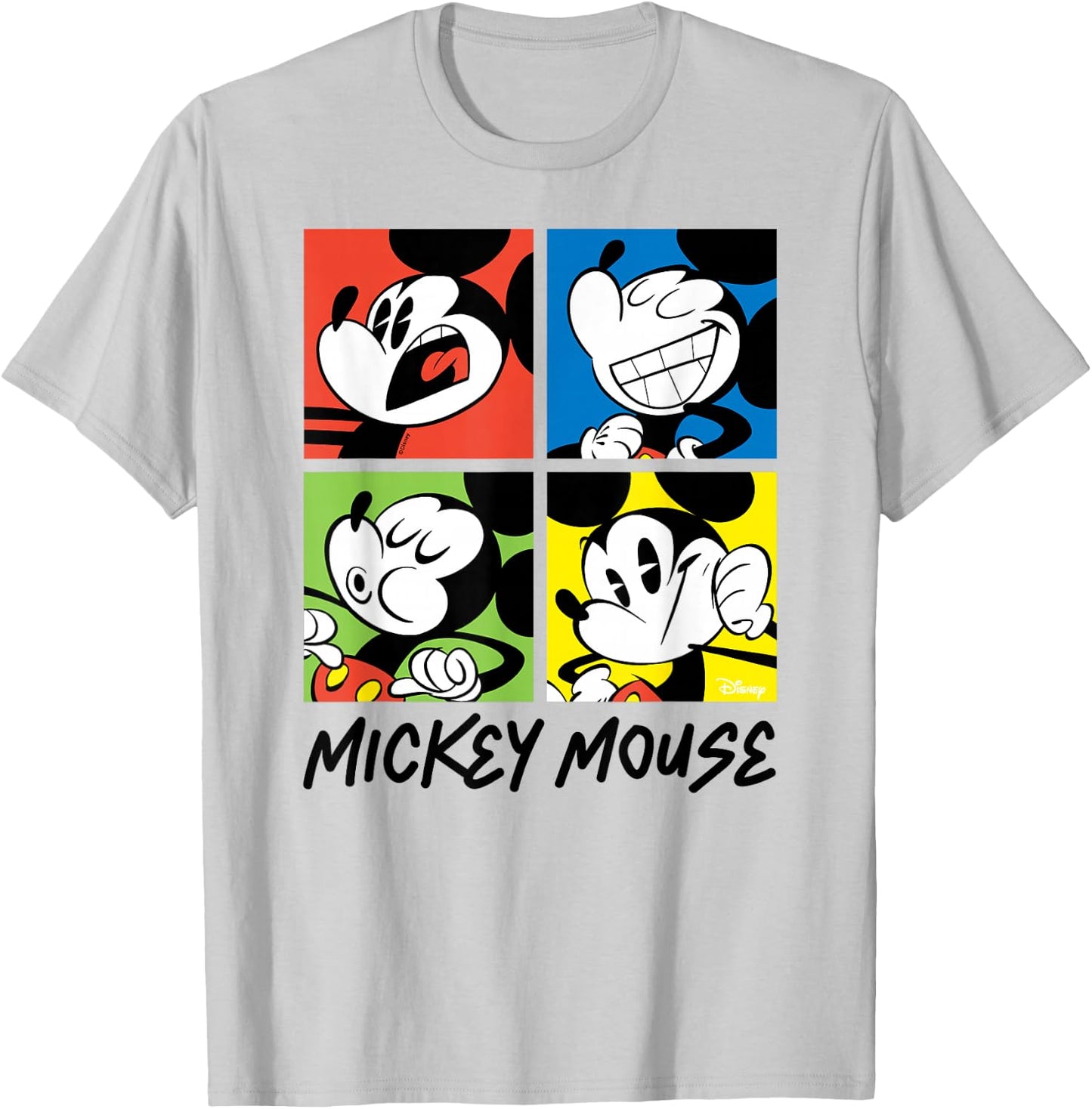 Mickey - Mickey Colorblock Grid T-Shirt - T-Shirt | Ash