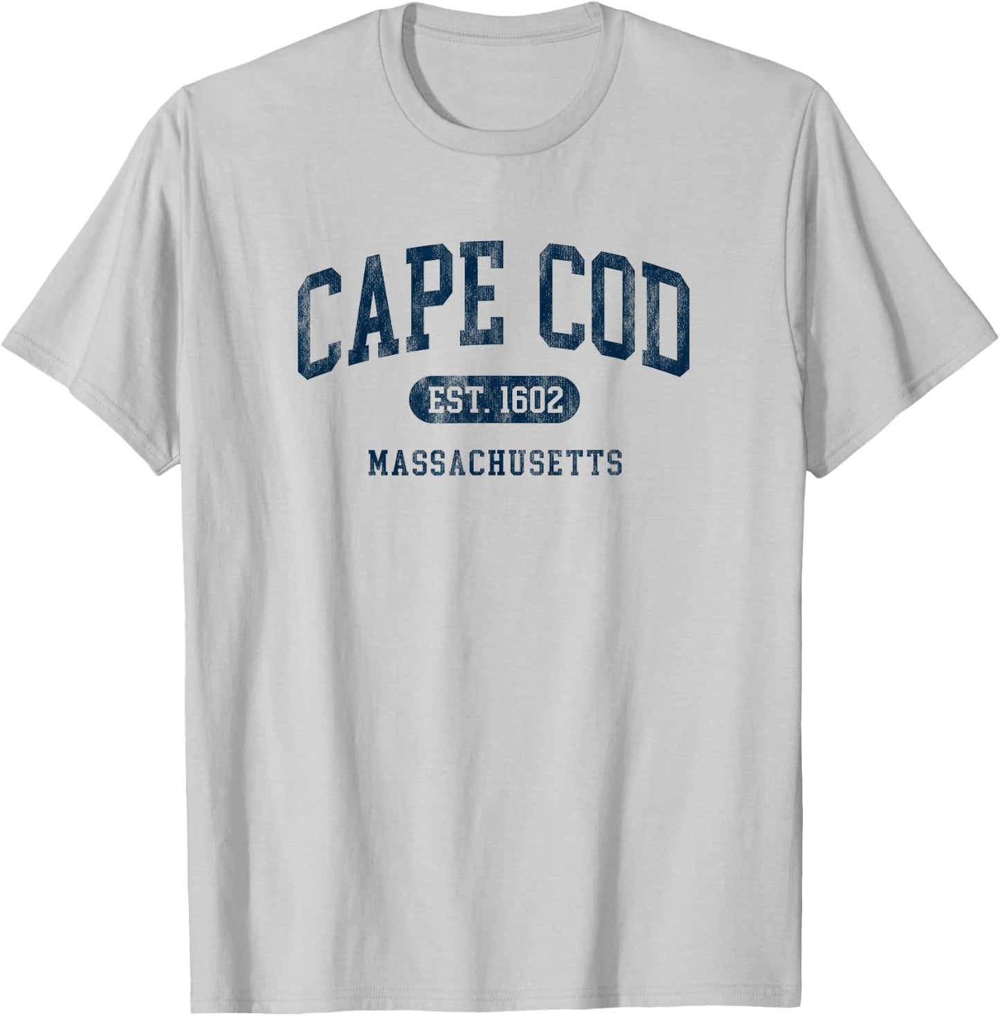 Cape Cod Est 1602 Massachusetts Retro Preppy Throwback T-Shirt - T-Shirt | Ash
