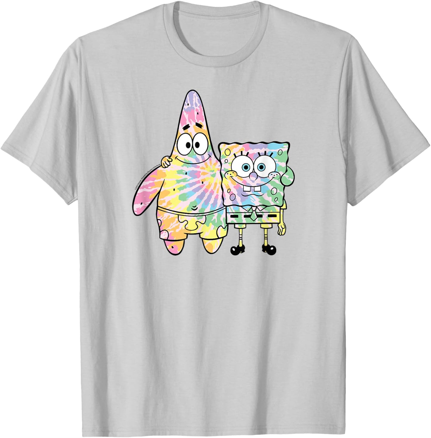Spongebob Squarepants - Patrick Star Tie Dye Characters T-Shirt - T-Shirt | Ash