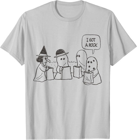 Peanuts Halloween Charlie Brown I got a Rock T-Shirt - T-Shirt | Ash