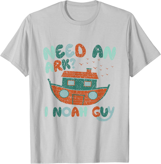Need An Ark? I Noah Guy Christian Boys Funny T-Shirt - T-Shirt | Ash