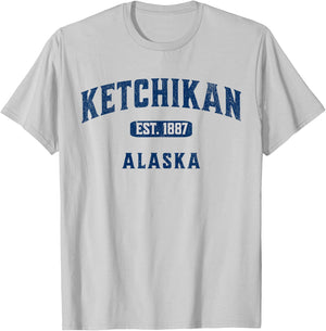 USA Vintage Merch Souvenir Visit Ketchikan Alaska T-Shirt - T-Shirt | Ash
