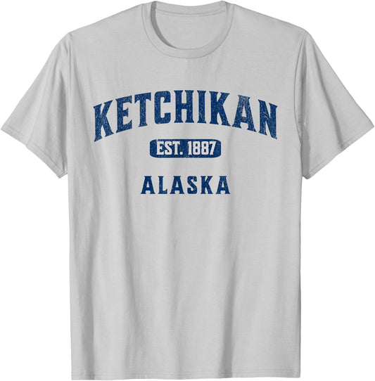 USA Vintage Merch Souvenir Visit Ketchikan Alaska T-Shirt - T-Shirt | Ash