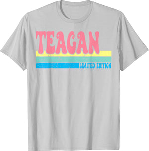TEAGAN Name Personalized Cute Idea Groovy Women TEAGAN T-Shirt - T-Shirt | Ash