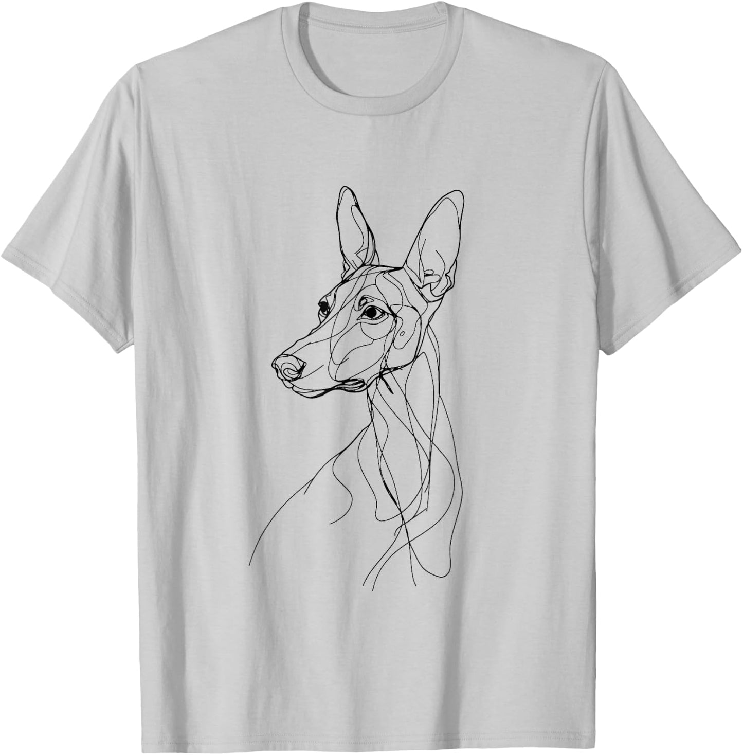Xoloitzcuintli Xolo Dog Line Art Minimalist Mom Dad T-Shirt - T-Shirt | Ash