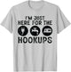 Funny Camper I'm Just Here For The Hookups Camp RV Lover T-Shirt - T-Shirt | Ash