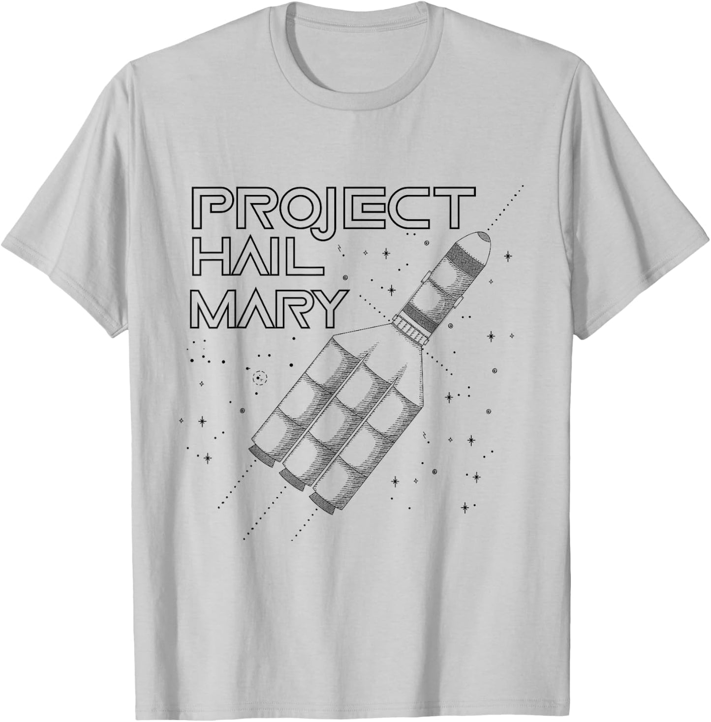 Project Hail Mary Space Rocket Ship T-Shirt - T-Shirt | Ash