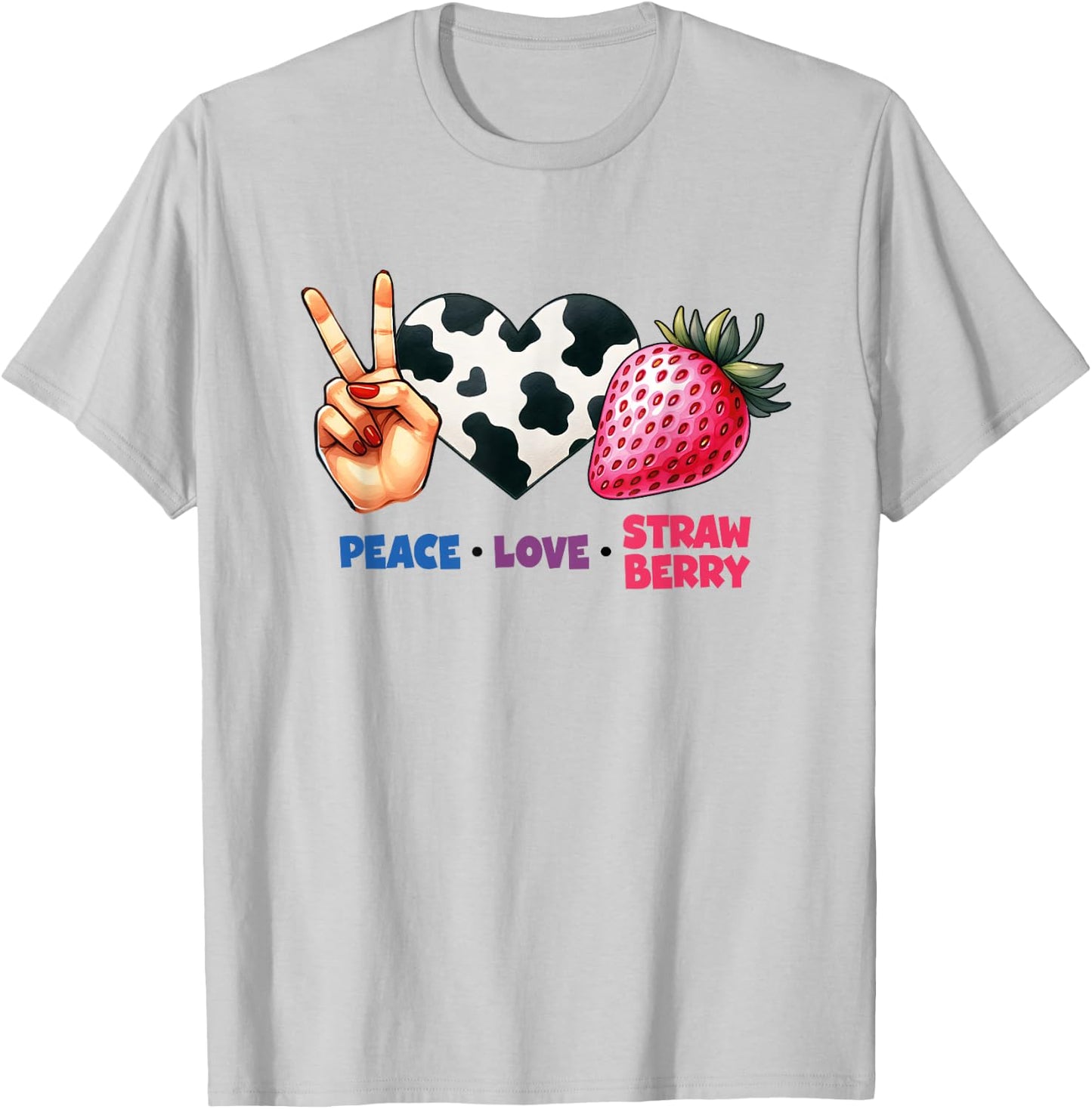 Strawberry Festival Wildflower T-Shirt - T-Shirt | Ash