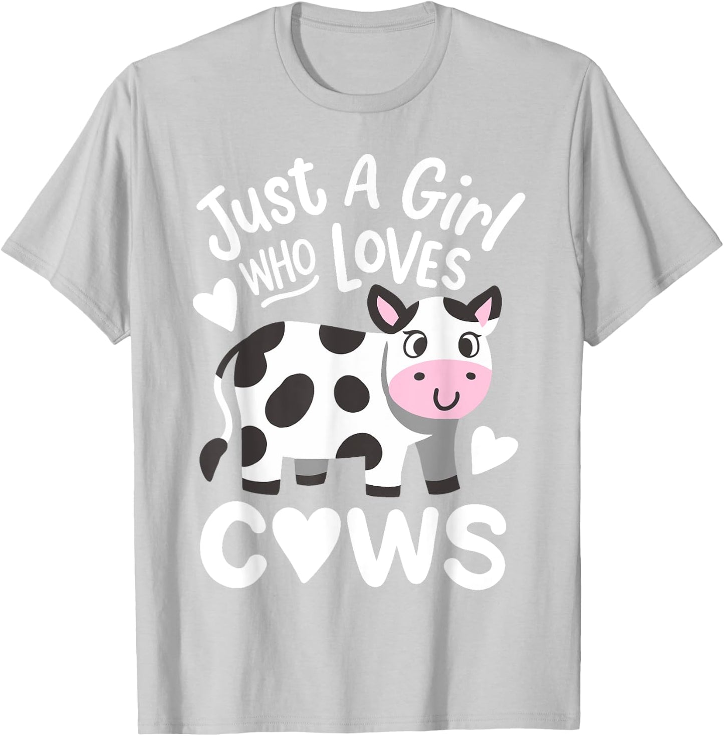 Cow Just a Girl Who Loves Cows T-Shirt - T-Shirt | Ash