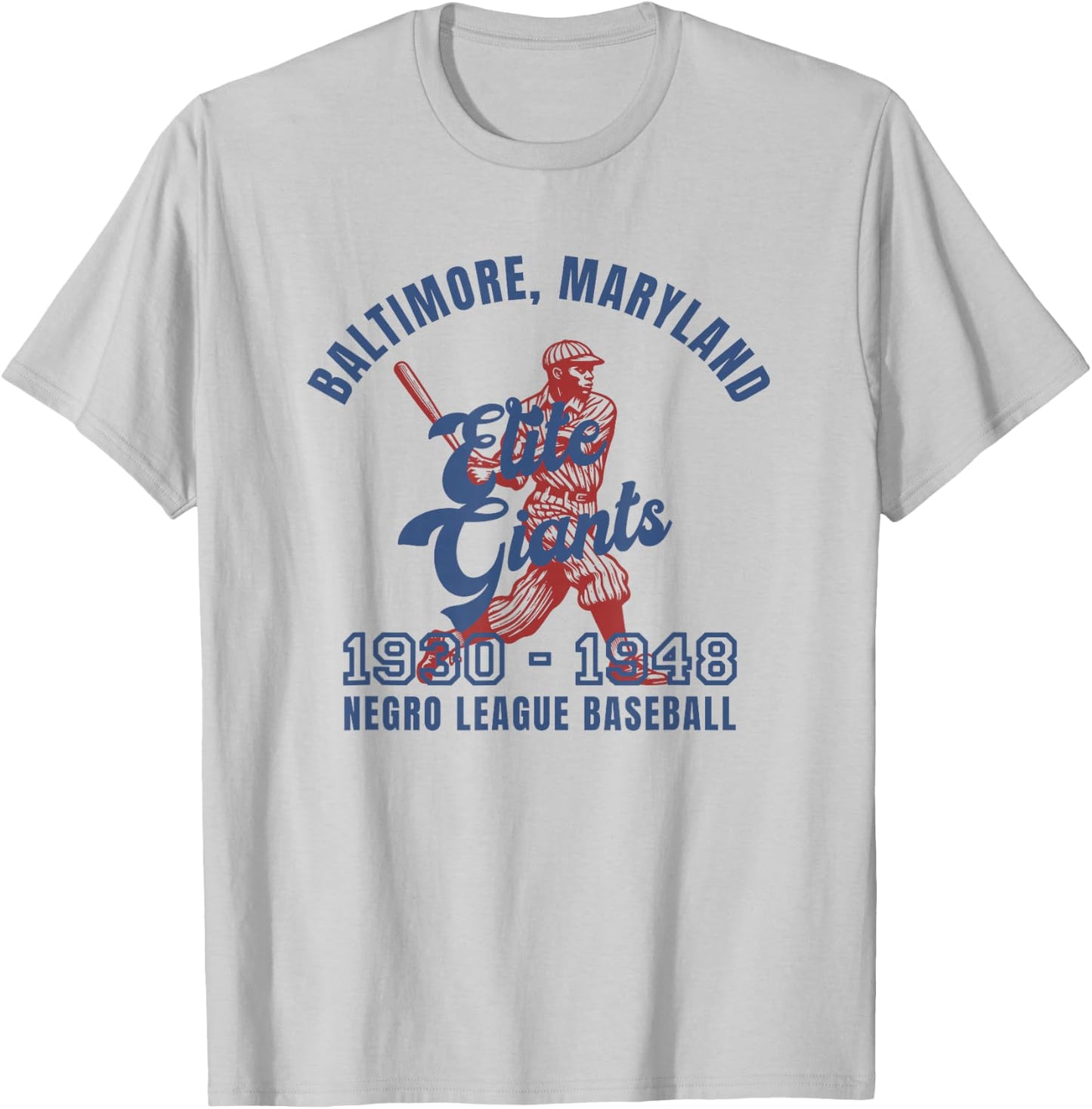 Vintage Baltimore Negro League Baseball Black History Month T-Shirt - T-Shirt | Ash