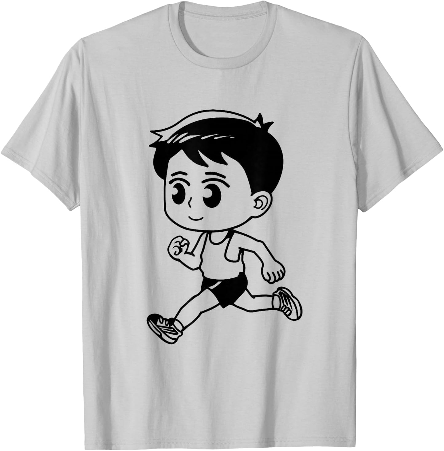 Little Runner Drawing T-Shirt - T-Shirt | Ash