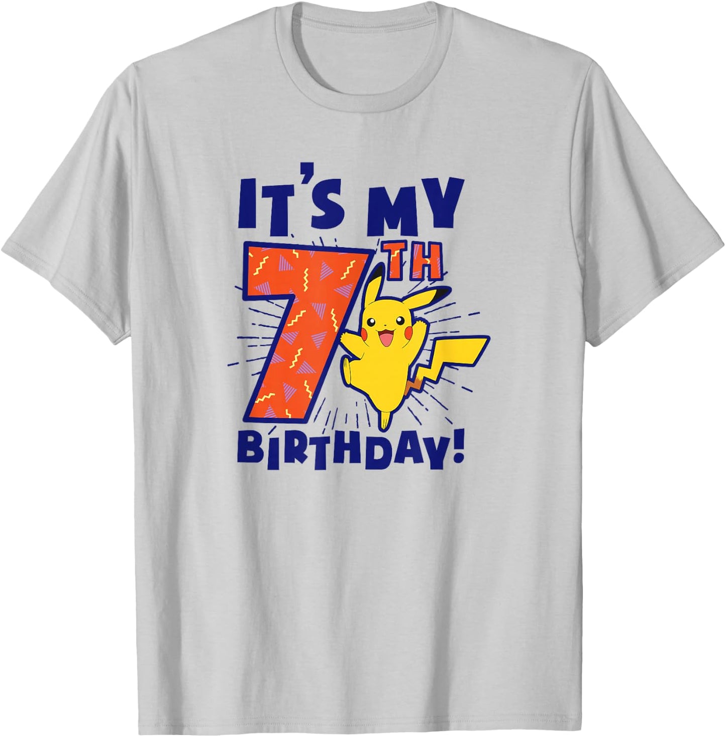 Pokémon Pikachu It's My 7th Birthday Awesome Celebration T-Shirt - T-Shirt | Ash