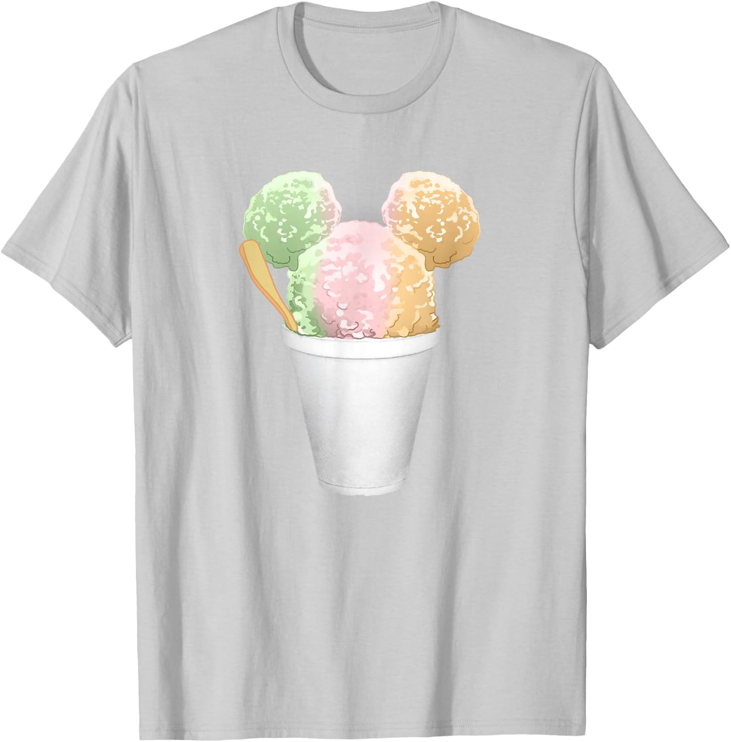 Disney Mickey and Friends Shaved Ice Mickey Ears T-Shirt - T-Shirt | Ash