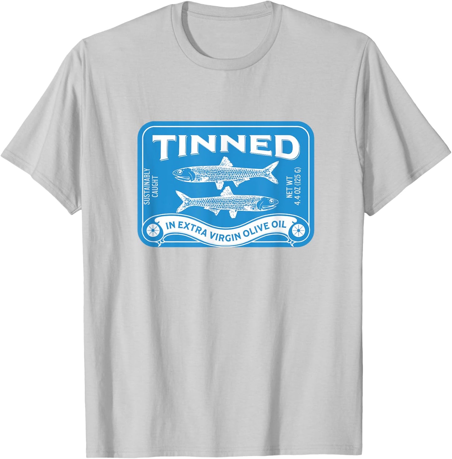 Tinned fish tinned sardines tin fish Y2K Italian summer Men Women T-Shirt - T-Shirt | Ash