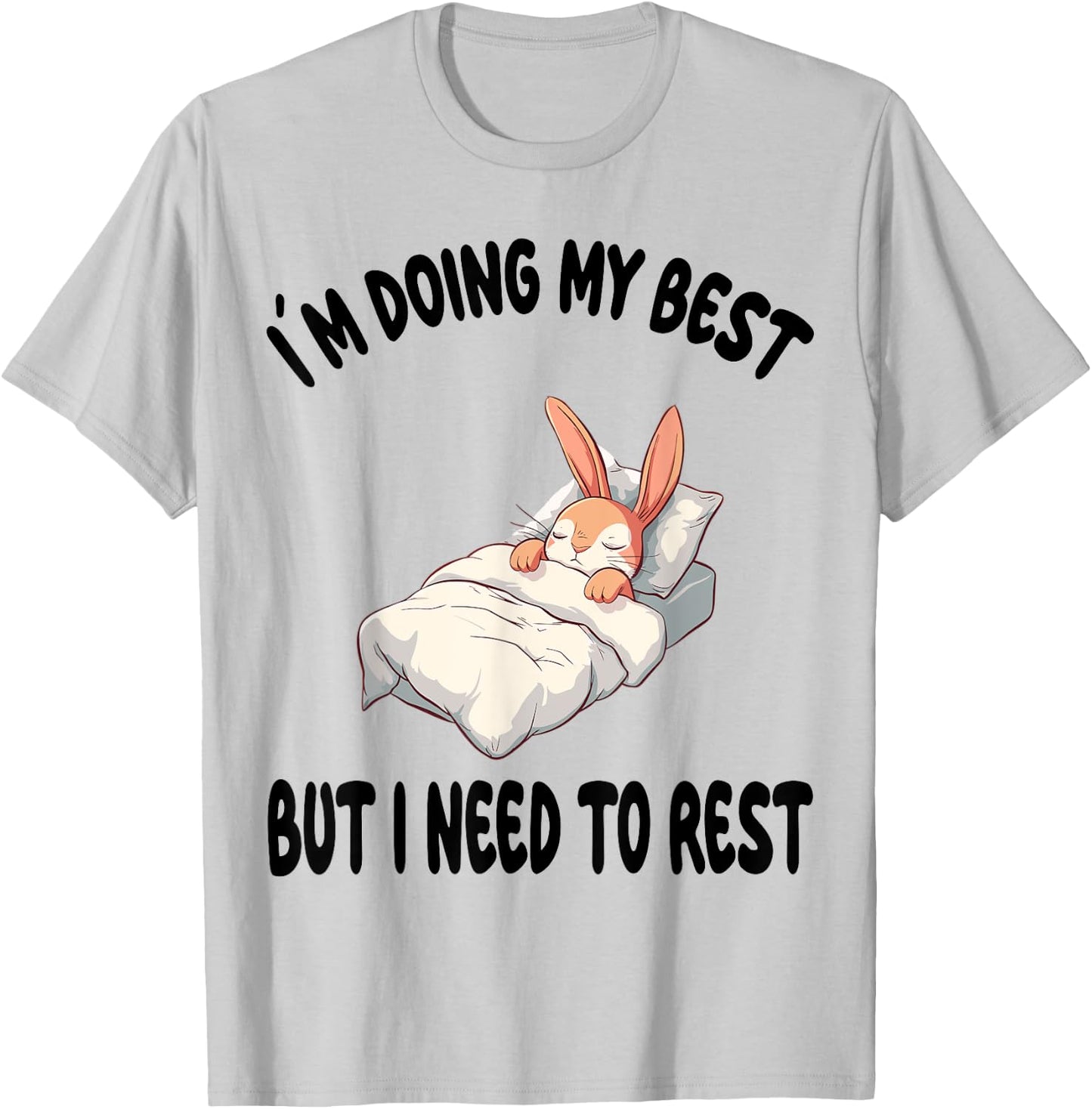 Bunny Rabbit Official Sleepshirt Pajamas Nightgown T-Shirt - T-Shirt | Ash