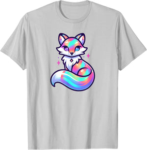 TherianPride Rainbow Fox Therian T-Shirt - T-Shirt | Ash