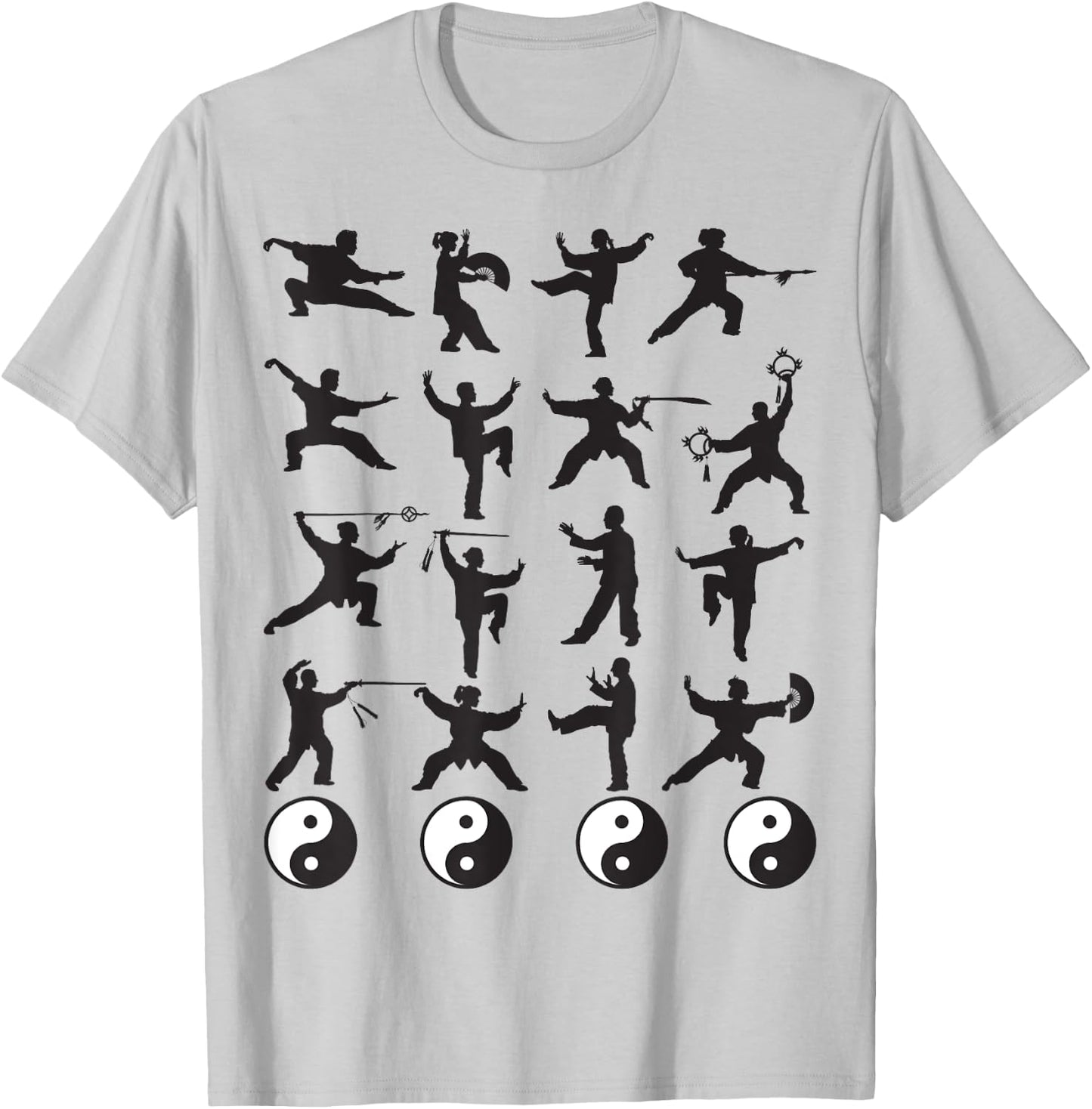 Yin Yang Shirt Tai Chi Pose Qigong Martial Art Men Women Kid T-Shirt - T-Shirt | Ash