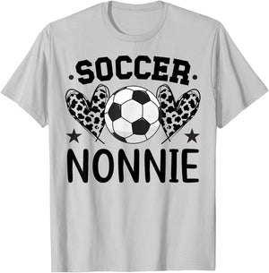 Soccer Nonnie Hearts Nonnie Of A Soccer Player Nonnie T-Shirt - T-Shirt | Ash
