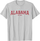 Classic Alabama Retro Varsity Vintage Alabama Distressed T-Shirt - T-Shirt | Ash