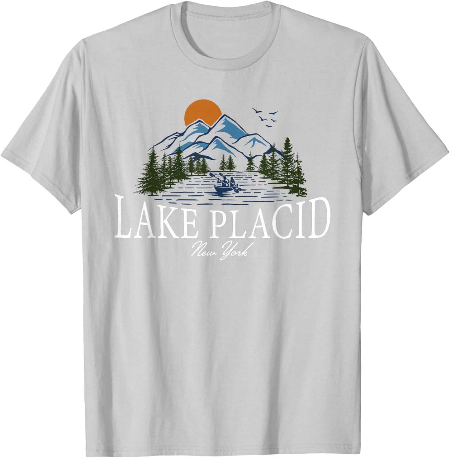 Lake Placid New York T-Shirt - T-Shirt | Ash