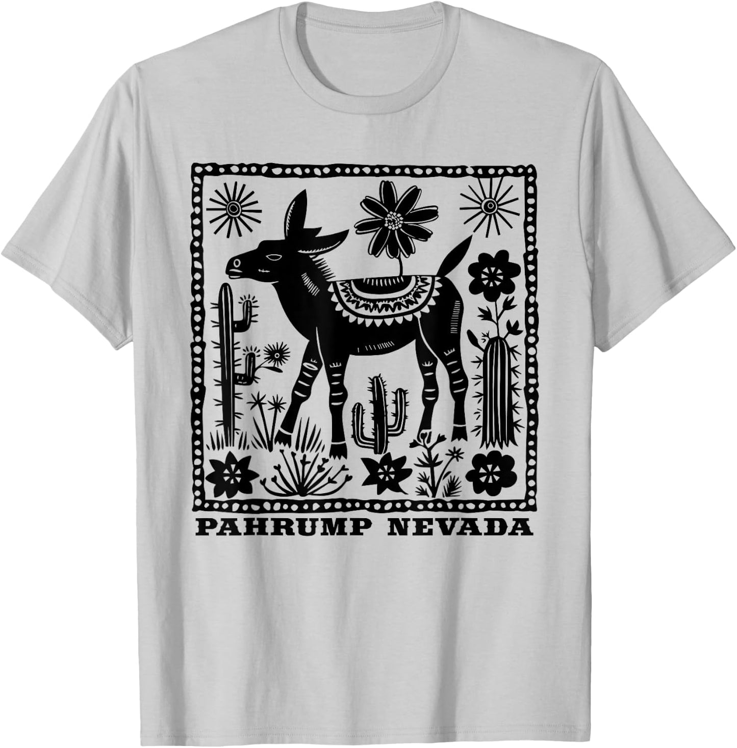Pahrump Nevada Burro Lover Relocated Wild Donkeys and Horses T-Shirt - T-Shirt | Ash