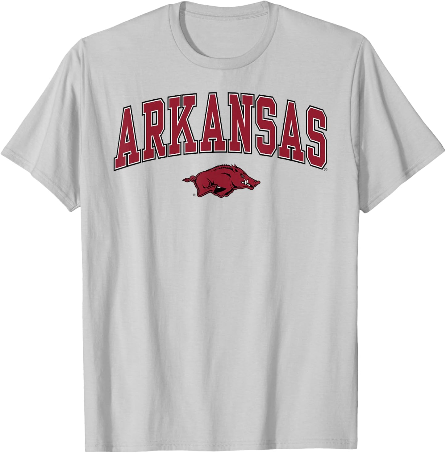 Arkansas Razorbacks Arch Over Officially Licensed T-Shirt - T-Shirt | Ash