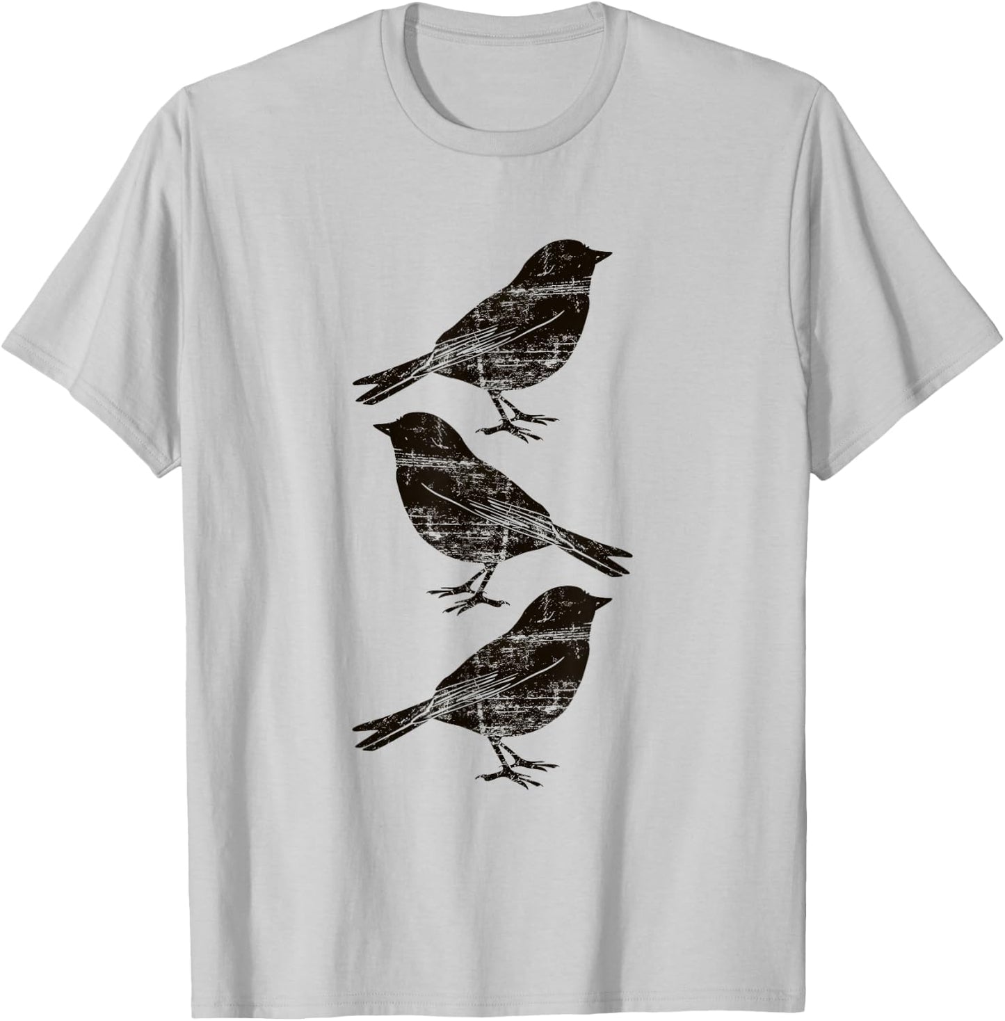 Bird on Bird Design Bird Watching Watcher Birder T-Shirt - T-Shirt | Ash