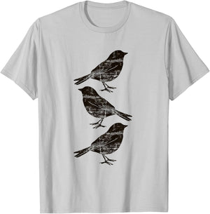 Bird on Bird Design Bird Watching Watcher Birder T-Shirt - T-Shirt | Ash