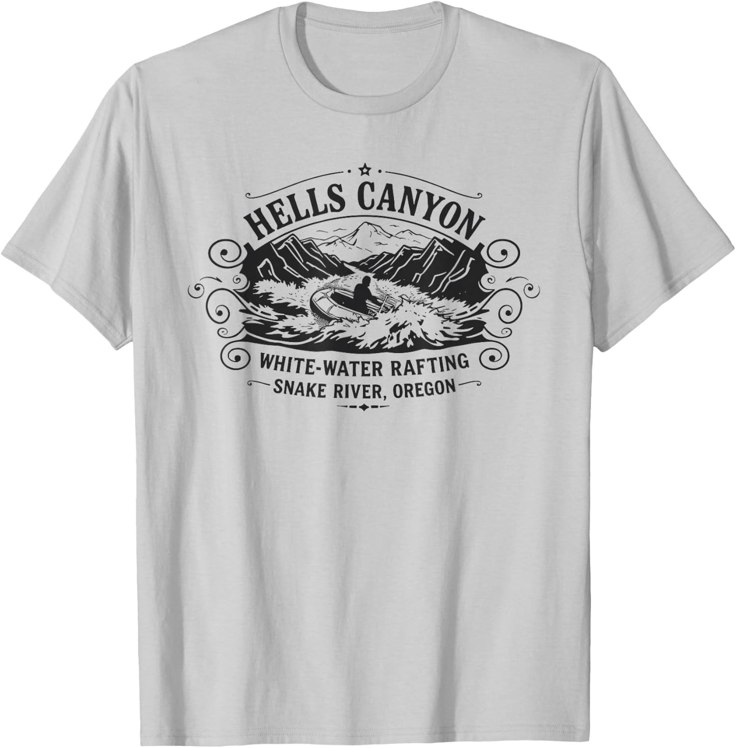Hells Canyon White Water Rafting Snake River Oregon T-Shirt - T-Shirt | Ash