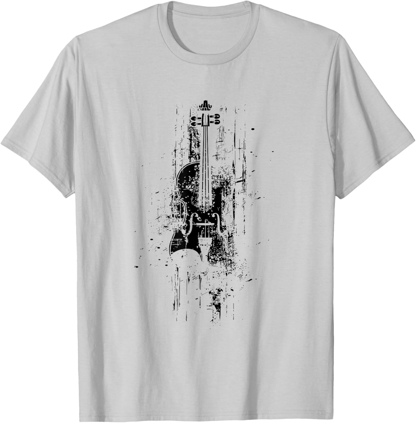 Violin Sketch Fiddle Music School T-Shirt - T-Shirt | Ash