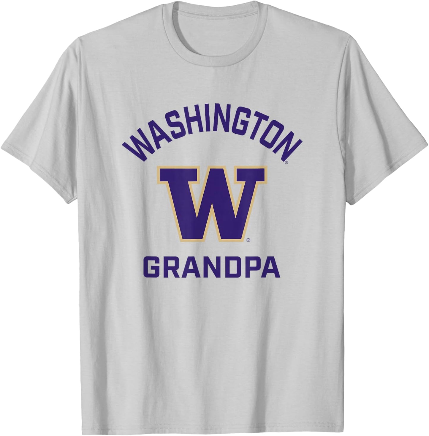 University of Washington Huskies Arched Grandpa T-Shirt - T-Shirt | Ash
