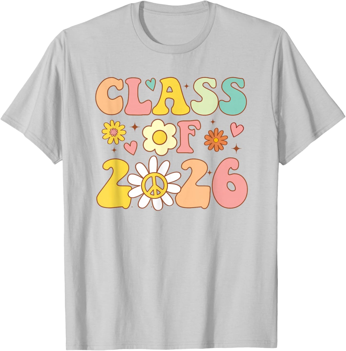 Retro Class of 2026 High School Senior Graduation Girls T-Shirt - T-Shirt | Ash