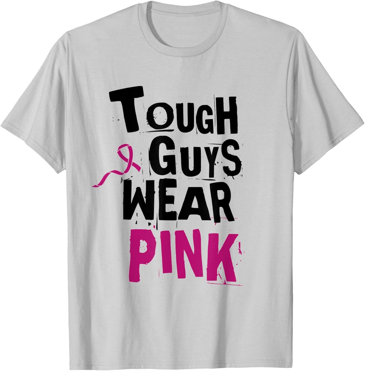 Breast Cancer Awareness Tough Guys Wear Pink , keds boys T-Shirt - T-Shirt | Ash