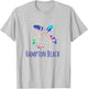 Hampton Beach Tie Dye Nautical Batik Loggerhead Turtle T-Shirt - T-Shirt | Ash