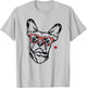 Cute Funny French Bulldog Wearing Glasses Mom Dog Mama Owner T-Shirt - T-Shirt | Ash