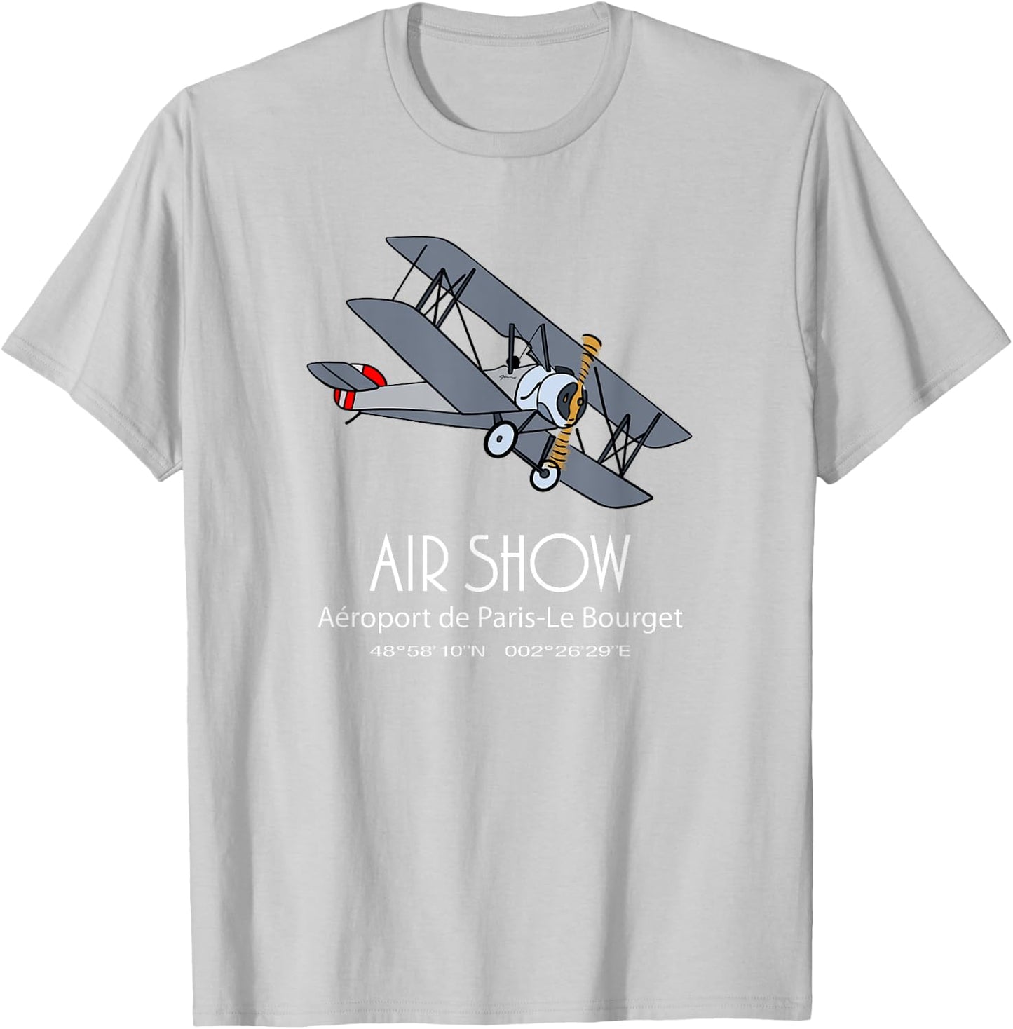 Vintage Biplane Air Show Aviation T-Shirt - T-Shirt | Ash