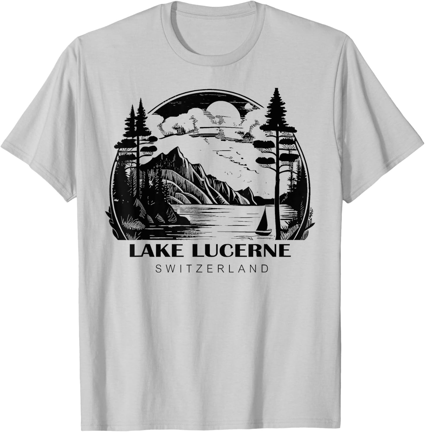 Lake Lucerne Switzerland T-Shirt - T-Shirt | Ash