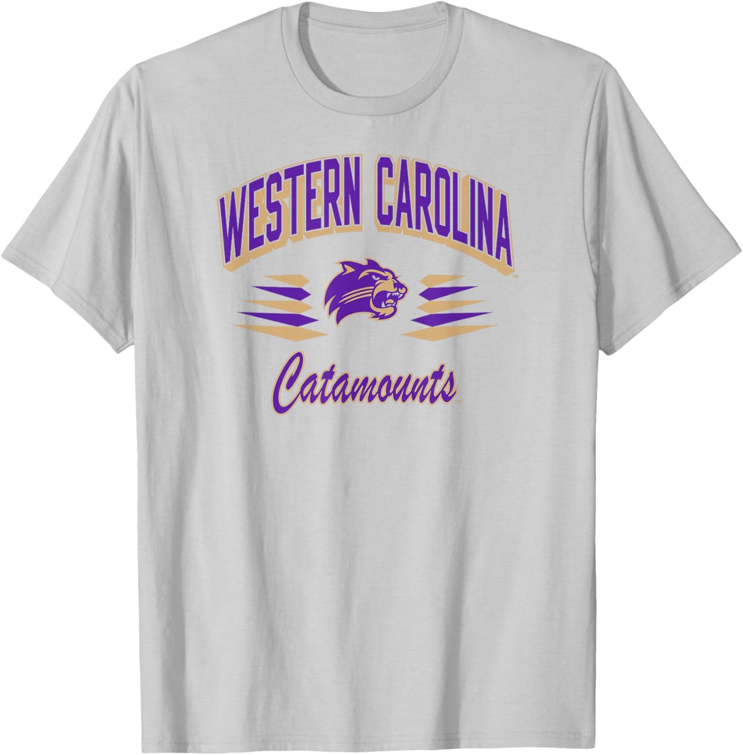 Western Carolina Catamounts Retro Diamond White T-Shirt - T-Shirt | Ash