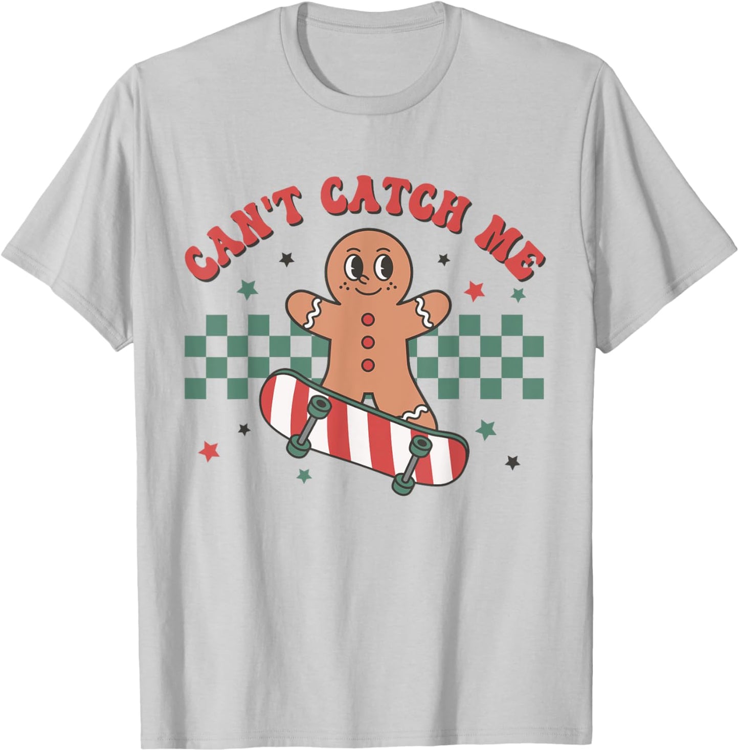Can't Catch Me Gingerbread Christmas Cookies Toddler Kids T-Shirt - T-Shirt | Ash