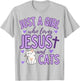 Just A Girl Who Loves Jesus and Cats Christian Funny Cute T-Shirt - T-Shirt | Ash