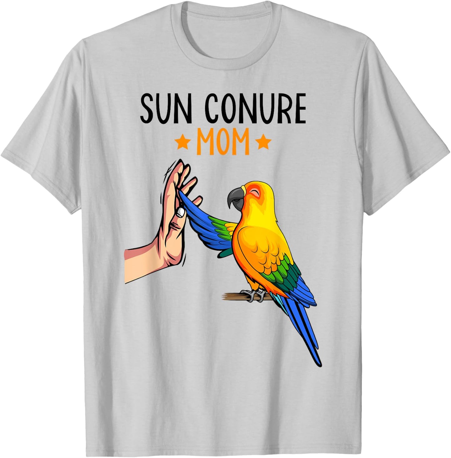 Sun Conure Mom Bird Parrot Women T-Shirt - T-Shirt | Ash