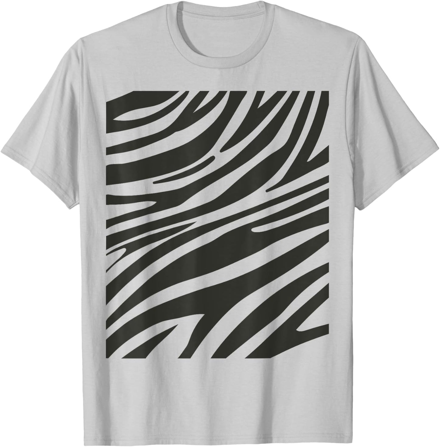 Funny Zebra Print Halloween Striped Animal Easy DIY Costume T-Shirt - T-Shirt | Ash